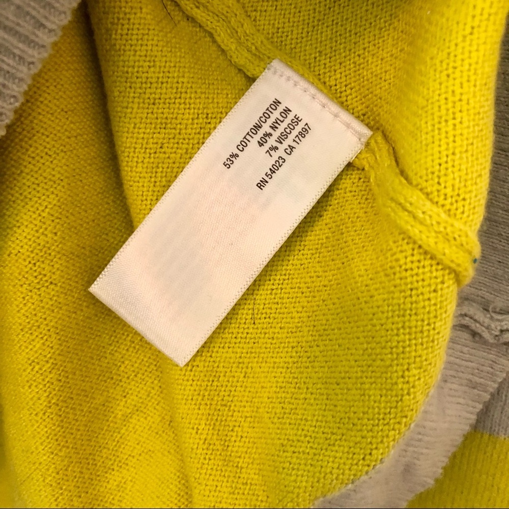 Old Navy Gray & Yellow Striped Lightweight Sweater Long Sleeve Size M - Picture 4 of 4